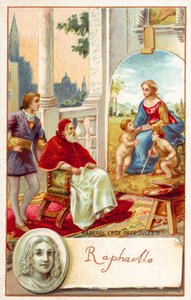 Rafael ja paavi Julius II (chromolitho) tekijältä French School