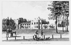 Ravensworthin linna lähellä Durhamia, 1800-luku tekijältä French School