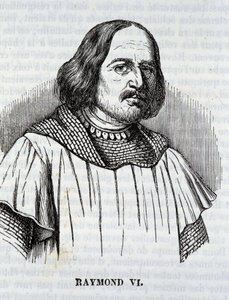 Raymond VI elokuvassa "The Mosaic of the South", Toulouse tekijältä French School