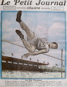 Ennätyskorkeushyppy 8. olympialaisissa Pariisissa, 1924, kansikuva Le Petit Journalista 20. heinäkuuta 1924