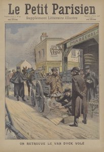 Varastetun Van Dyckin maalauksen talteenotto Belgiassa (värilitho) tekijältä French School
