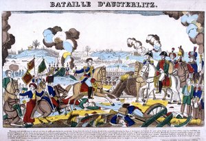 Austerlitzin taistelun tai kolmen keisarin taistelun esitys 12.2.1805. Kuva Epinalista tekijältä French School