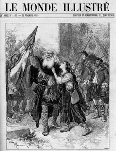 Draaman esitys viidessä näytöksessä Francois Coppeen (1842-1908) Les Jacobites -teatterissa Theatre de l