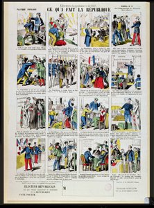 Republikaanipropaganda kolmannen tasavallan perustamisen tukena, noin 1881 (katso myös 162979 ja 162980) tekijältä French School