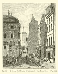 Chateletin rauniot, rue de la Saulnerie, purettiin vuonna 1855 tekijältä French School