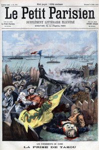 Revolt des Boxers (1898-1900): Liittoutuneet vangitsevat Takoun Kiinassa - Le Petit Parisienissa tekijältä French School