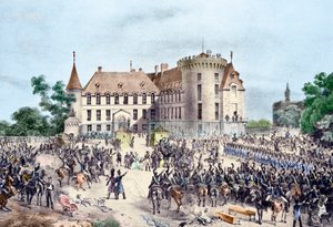 Vuoden 1830 vallankumous, Kaarle X esittää kansalliskaartille (kaiverrus) tekijältä French School