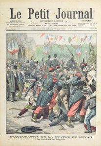 Mellakka Treguierissa Renanin patsaan avajaisissa, Le Petit Journalin kansikuva, 27. syyskuuta 1903