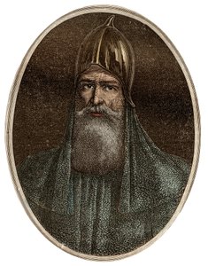 Riourik (Riurik, Rurik Rouri) Varegue 9. vuosisadan prinssi - Muotokuva Rurikista, Varangian päälliköstä ja Kiovan Venäjän perustajista (n. 830-n. 879) - Maurice La Charestin uusi kansallinen tietosanakirja - 1870 - tekijältä French School