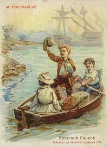 Robinson Crusoe soutuveneessä tekijältä French School