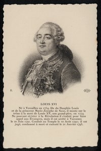 Roi Luis XVI (litho) tekijältä French School