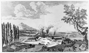 Kuninkaallinen valimo Le Creusotissa vuonna 1787 tekijältä French School