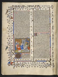 Royal MS 15 D III f.15v Old Testament Scene, Bible Historiale, Volumes 1 and 2 tekijältä French School