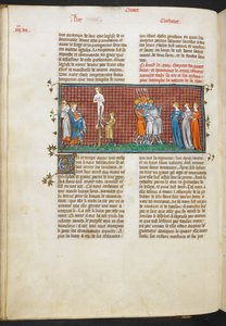 Royal MS 16 G. VI, Romhildan kuolema, Romhildan tyttäret pelastamassa kunniansa (Kirja 4, 24), Les Grandes Chroniques de Francesta tekijältä French School