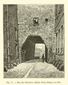 Rue des Chantres, Notre-Damen luostari, vuonna 1820 tekijältä French School