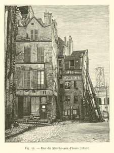 Rue du Marche-aux-Fleurs, 1859 tekijältä French School