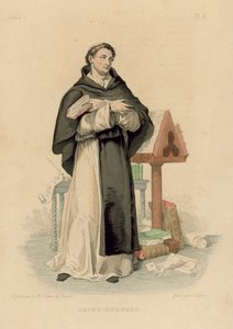 Saint Bernard (värillinen kaiverrus) tekijältä French School
