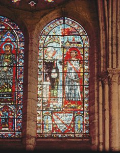 Saint Denis antaa oriflammen Clementille, Marechal de Metzille tekijältä French School