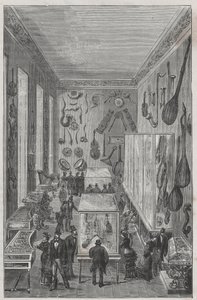 Pariisin kansalliskonservatorion musiikkimuseon sali - Alexis Clercin kaiverrus "Sciences à la range de tous - fysiikka ja suosittu kemia" - 1800-luvun loppu - Yksityinen kokoelma tekijältä French School