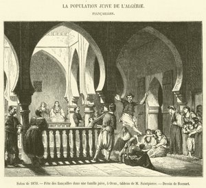 Salonki 1870, Kihlajuhla juutalaisessa perheessä, Oranissa (kaiverrus) tekijältä French School
