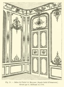 Hotel de Mayennen salonki Ormesson-hotellista, G Boffrandin sisustama vuonna 1709 tekijältä French School