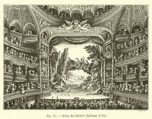 Scene du theatre National, 1789 tekijältä French School