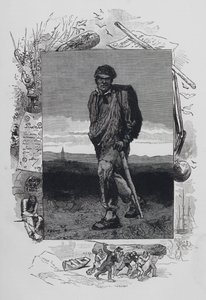 Kohtaus Les Miserablesista, Victor Hugo: Jean Valjean (kaiverrus) tekijältä French School