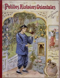 Kohtaus "Pienistä itämaisista tarinoista", arabien tarinoita 1001 yöstä (tarinat tuhat ja yksi yö). Uudenvuoden aattona. tekijältä French School