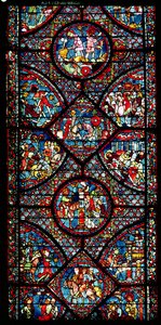 Kohtauksia Kaarle Suuren (747-814) elämästä ambulatoriosta, n. 1215-25 (katso myös 182939) tekijältä French School