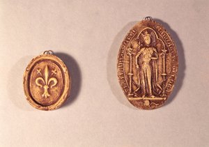 Marguerite de Provencen sinetit (1221-95) 1284 (vaha) tekijältä French School