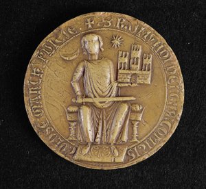 Toulousen Raymond VII:n (1197-1249) toinen sinetti (vaha) tekijältä French School