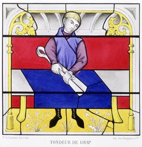 Arkinvalmistaja. Faksimile keskiajan lasimaalauksesta Ferdinand de Lasteyrien "Histoire de la peinture sur verre" tekijältä French School