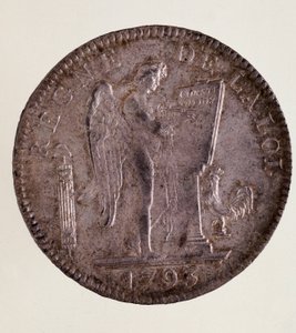 Hopea ranskalainen ecu (scude), Ranskan tasavalta (1793-1804) tekijältä French School