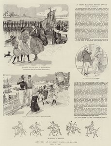 Luonnokset Belgian kastelupaikoissa (kaiverrus) tekijältä French School