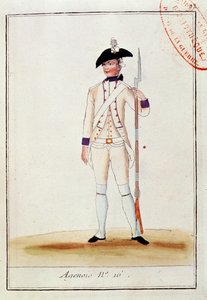 Ranskan Agenois-jalkaväkirykmentin sotilas, n. 1780 tekijältä French School