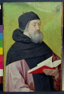 Pyhän Antoniuksen apotti (öljy paneelille) tekijältä French School