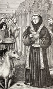 St. Anthony of Padova, Paul Lacroixin sotilaallinen ja uskonnollinen elämä keskiajalla, julkaistu Lontoossa n. 1880 (litho) tekijältä French School