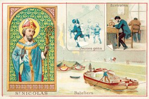 Pyhä Nikolaus (chromolitho) tekijältä French School