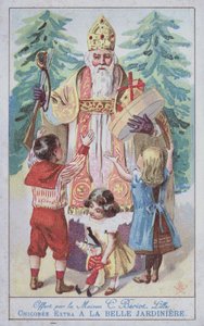 Pyhä Nikolaus (väri litho) tekijältä French School