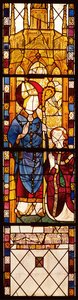 Pyhä Nikolaus lahjoittajan kanssa, Norman Schoolin Pyhän Nikolauksen kappelista, 1370 tekijältä French School