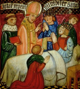St. Sulpice tekee ihmeen parantamalla King Clotairen (d.629) tekijältä French School