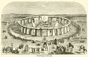 Stonehenge, restauroitu (kaiverrus) tekijältä French School