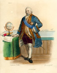 Suffren (värillinen kaiverrus) tekijältä French School