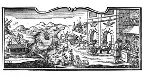 Viinien ja väkevien alkoholijuomien kaupungin sisäänkäynnin verotoimisto, valtioneuvoston asetus 22. maaliskuuta 1707, Pariisin valtioneuvoston rekistereistä, 1739 (yksityiskohta) (katso tekijältä French School