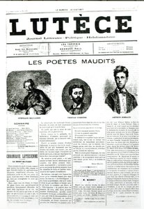 Kirottu runoilijat, Lutece-sanomalehden etukansi, 1884