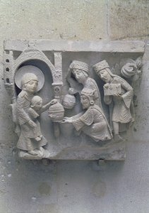 Adoration of the Magi, alkuperäinen pääkaupunki katedraalin laivasta tekijältä French School