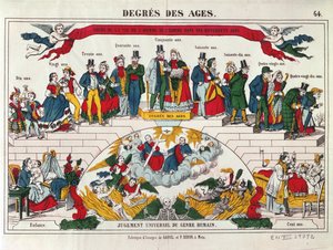 Miesten ja naisten aikakaudet, Imagerie Gangel, Metz, 1800-luvun puoliväli tekijältä French School