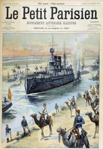 Baltian laivue ylittää Suezin kanavan - "" Pieni pariisilainen"" 11.12.1904 tekijältä French School