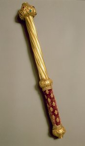 Guillaume de Roquemontin baton, 1384 (kulta, vermeil, sametti ja jalokivet)