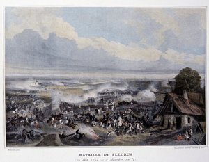 Fleuruksen taistelu vuonna 1794 - "" Napoleonin taisteluissa", 1800-luvun loppu tekijältä French School
